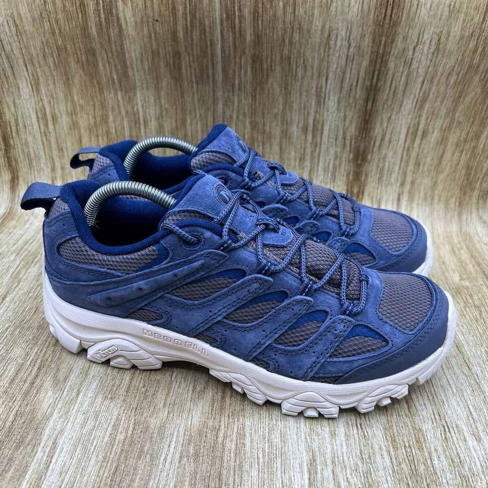 Merrell Moab‎ 3 Hiking Shoes Men's Size 9.5 Blue Suede Mesh Vibram J038207
